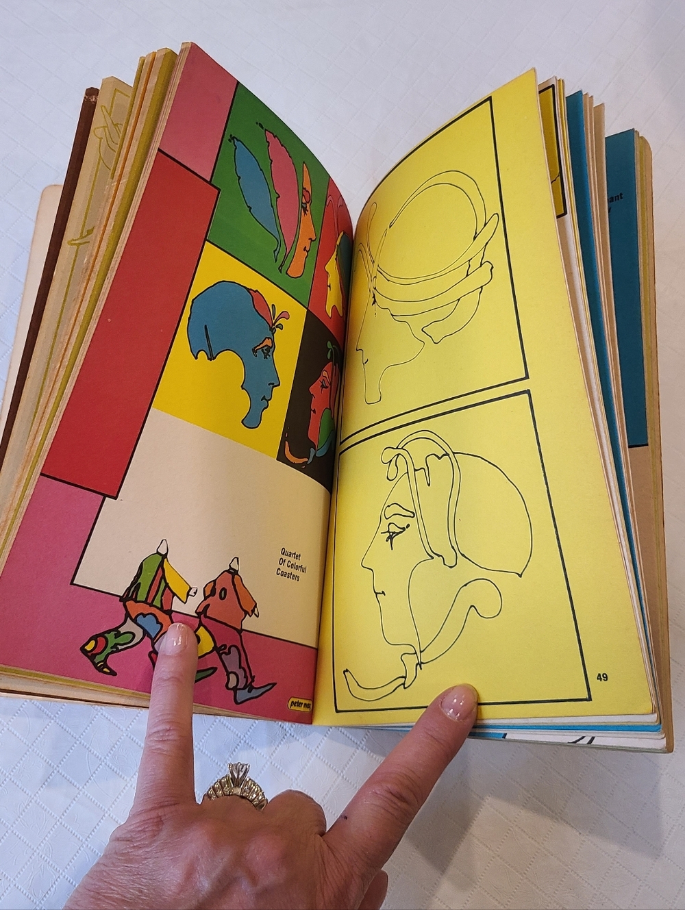 The Peter Max Book of Needlepoint Multicolor Pink Yellow Black Retro Boho - Picture 10 of 14